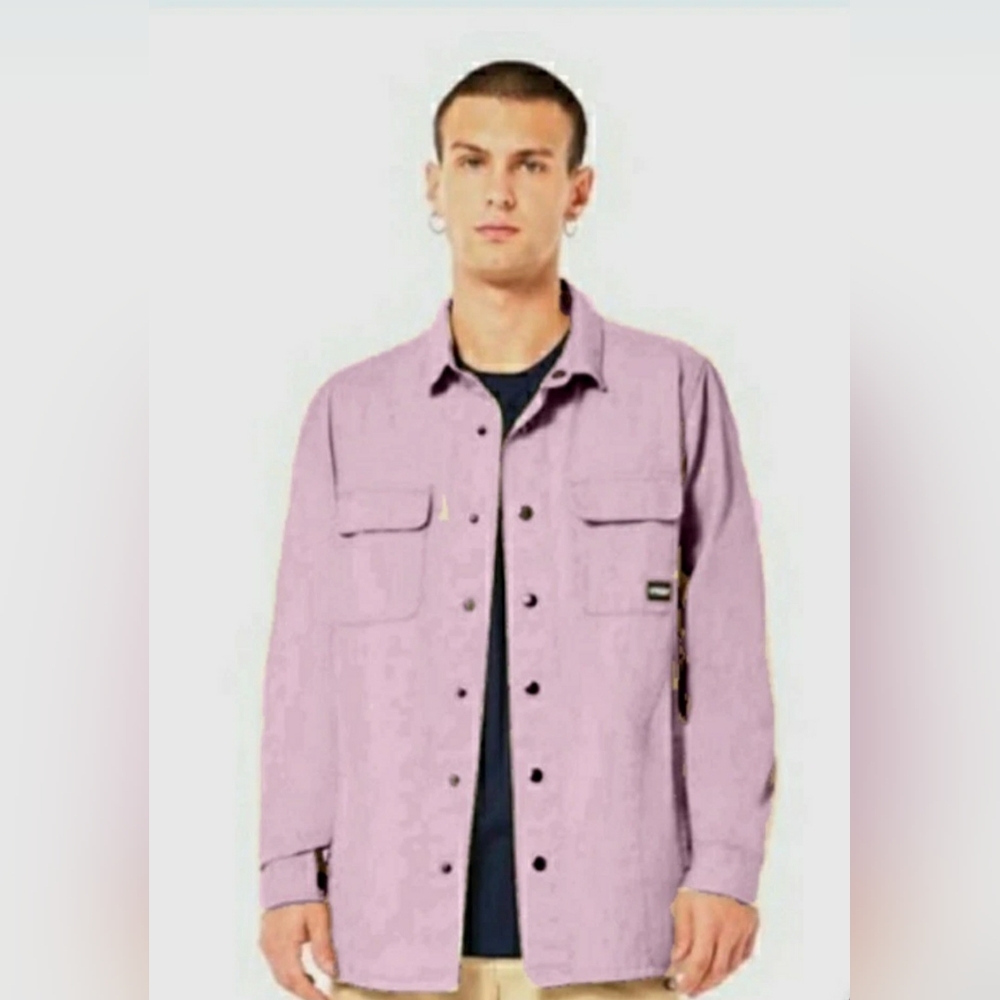 Oakley Men's Long Weekend Woven Shirt Jacket Shacket Purple/Plum Size Medium